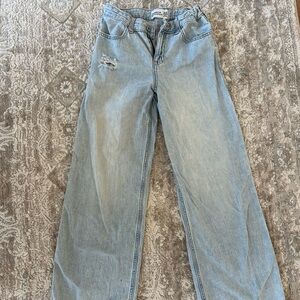 Abercrombie Kids Light Blue Ultra Wide Leg Jeans